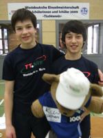 WDM2009 - Gianluca und Florian Wagner nach der Siegerehrung