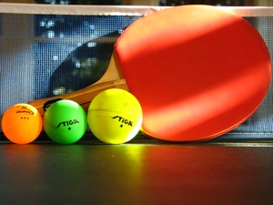 Tischtennisblle bunt